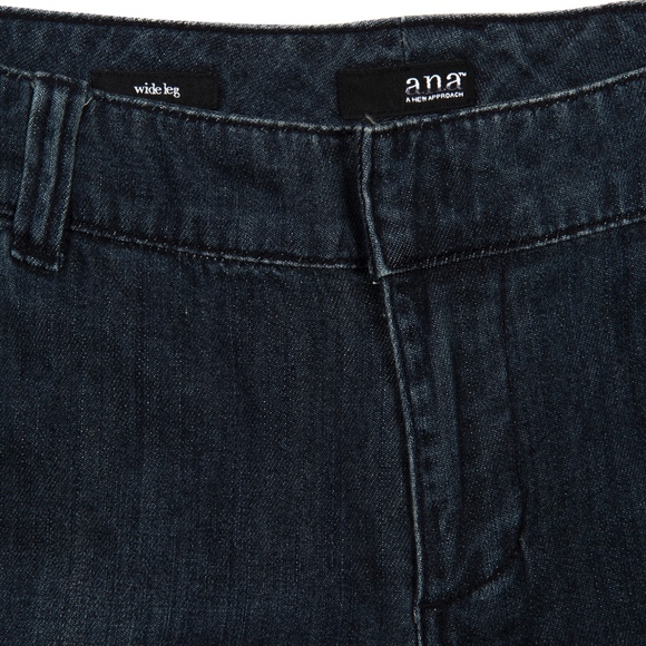 a.n.a. Jeans Denim Trouser Wide Leg Dark EUC - Picture 4 of 7